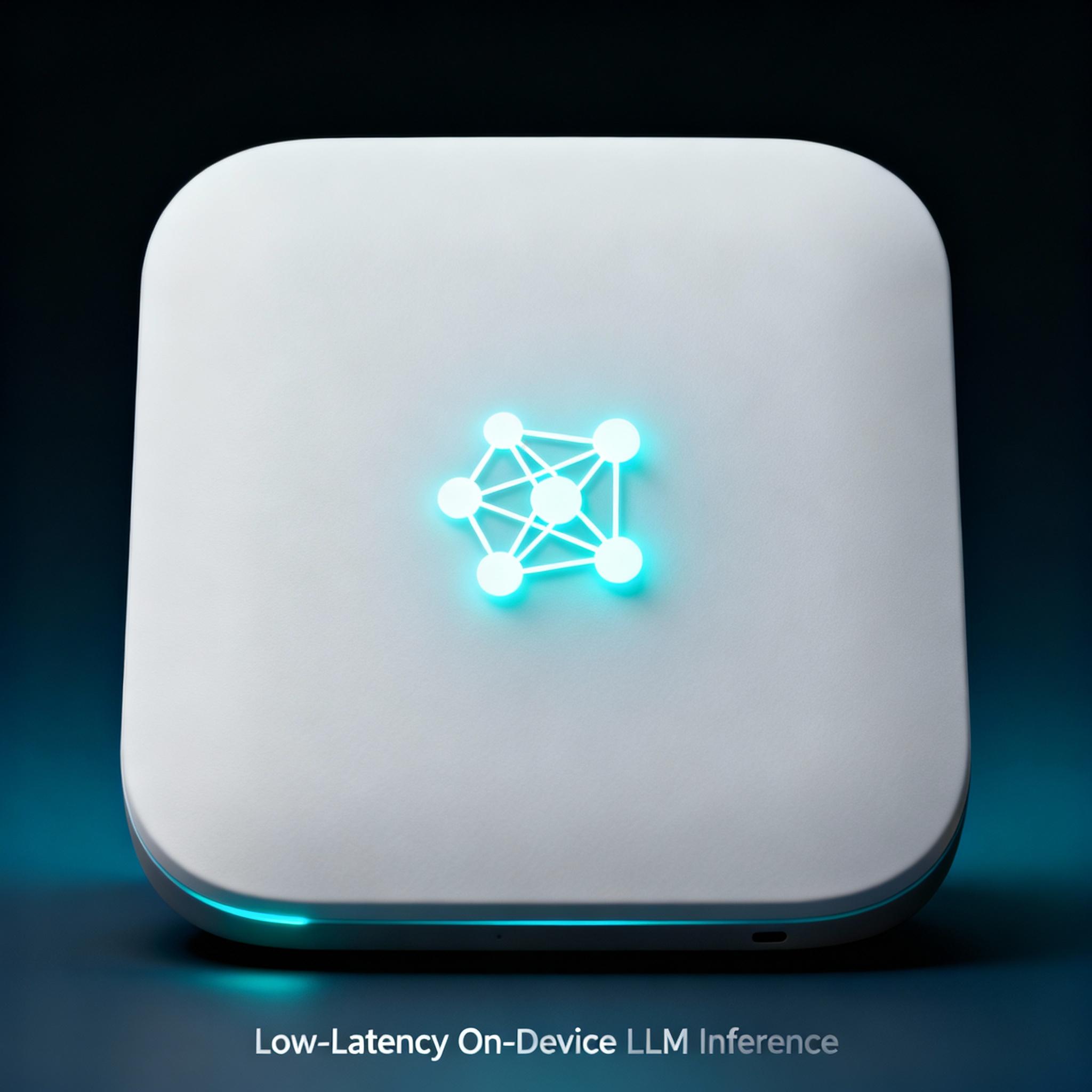 Compact edge device running a tiny LLM with low-latency inference