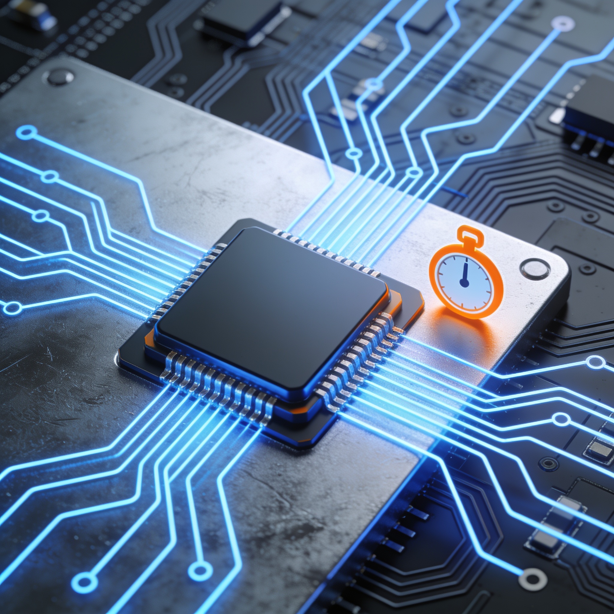 Small language model chip on an edge device with latency indicators