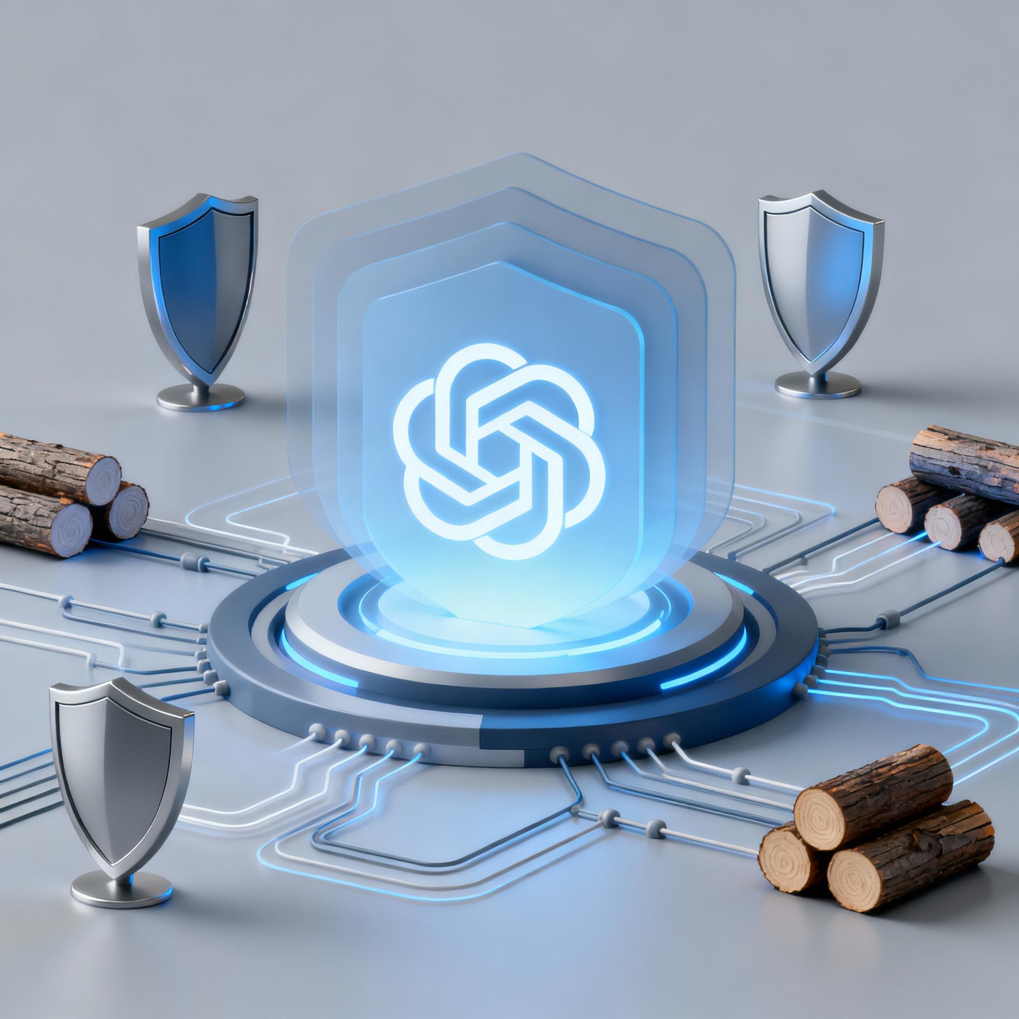 Abstract shield protecting data flows around a large language model