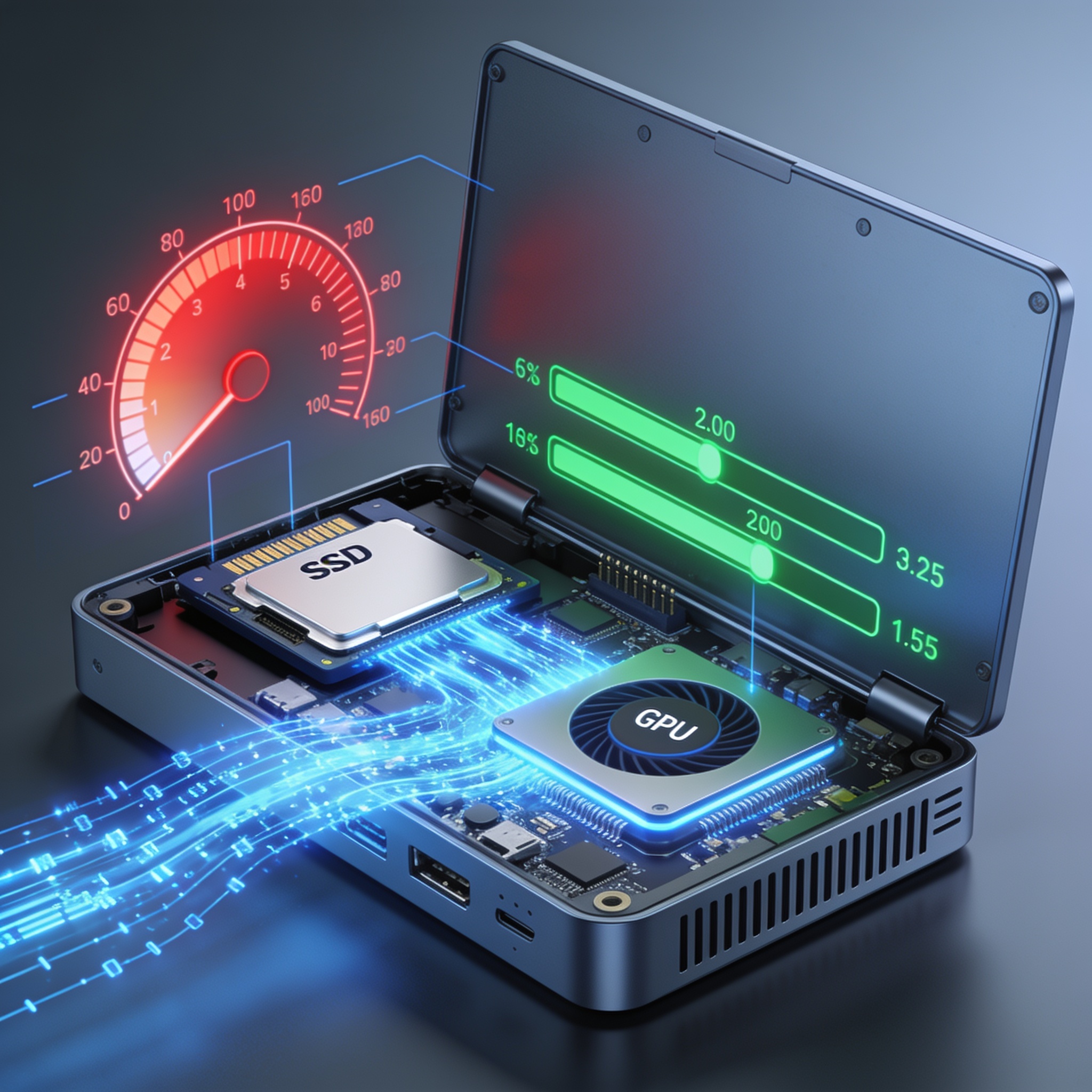 Edge device running a large language model with thermal and memory overlays