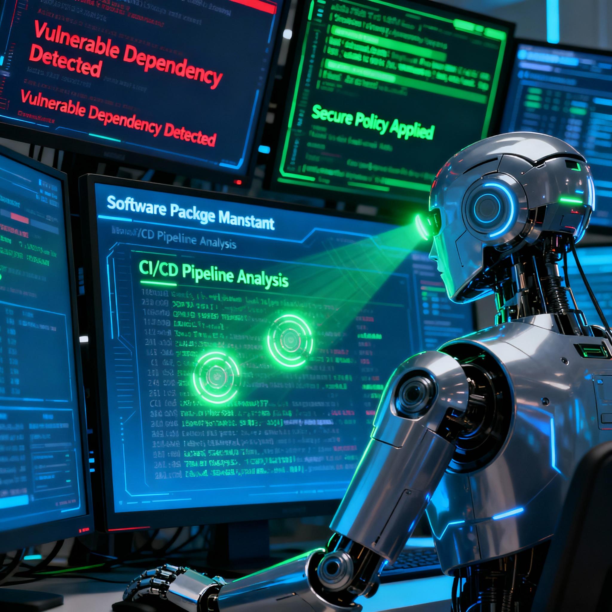 AI copilot scanning package manifests and CI pipelines for security issues