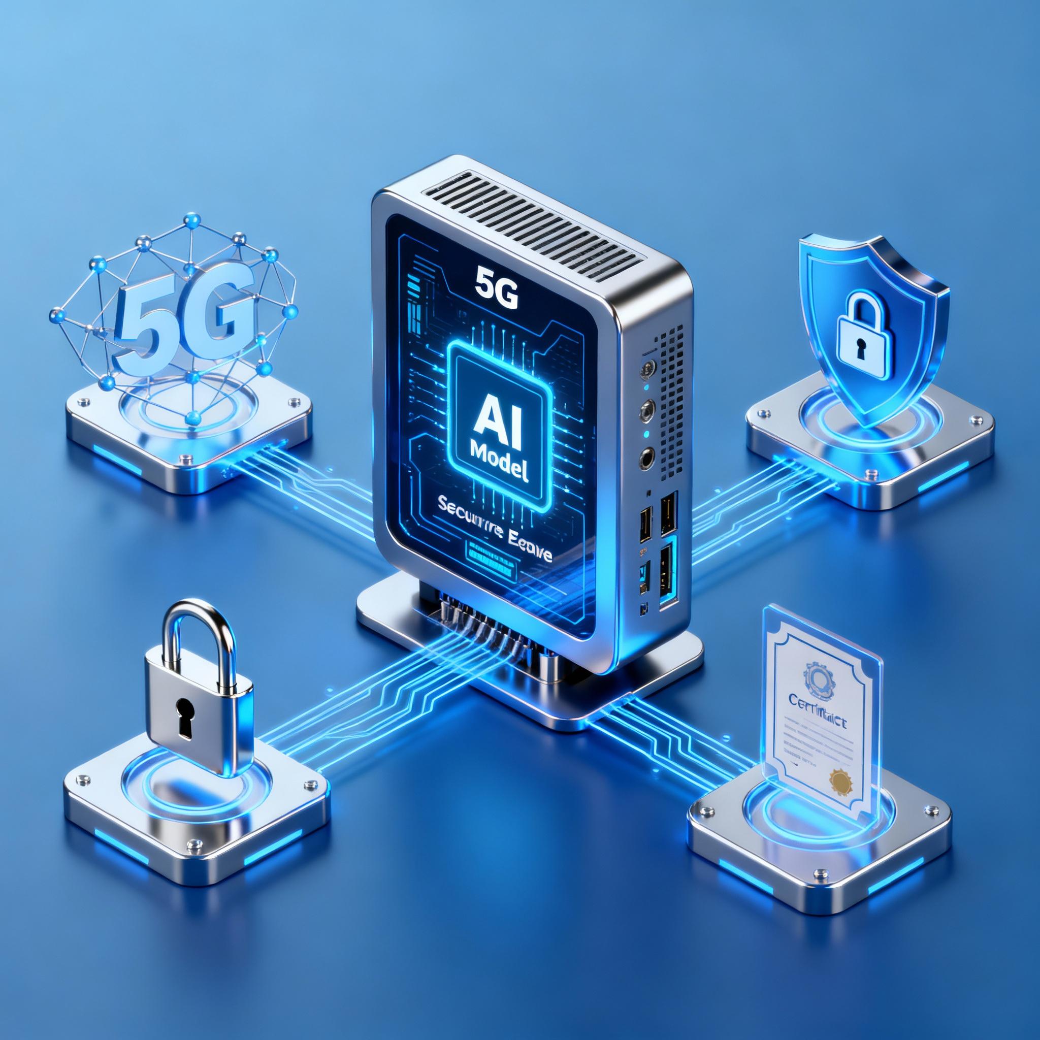 Edge devices performing secure AI inference with zero-trust controls across a 5G network